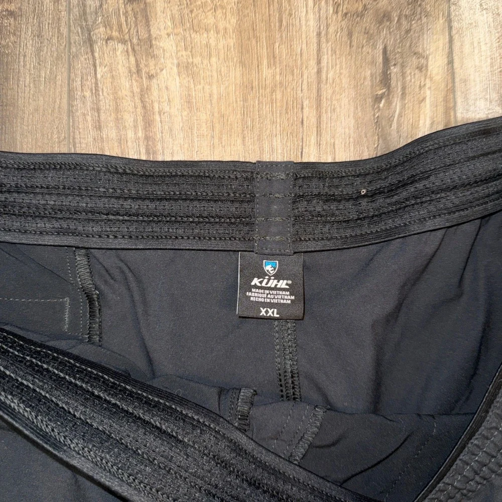Kuhl Mens XXL Black Hiking Shorts Lightweight Drawstring Trail Outdoor‎